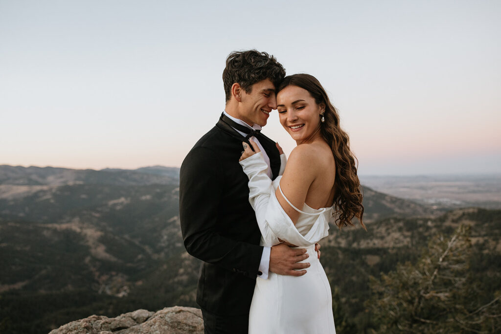 cute couple at their dream adventurous colorado elopement