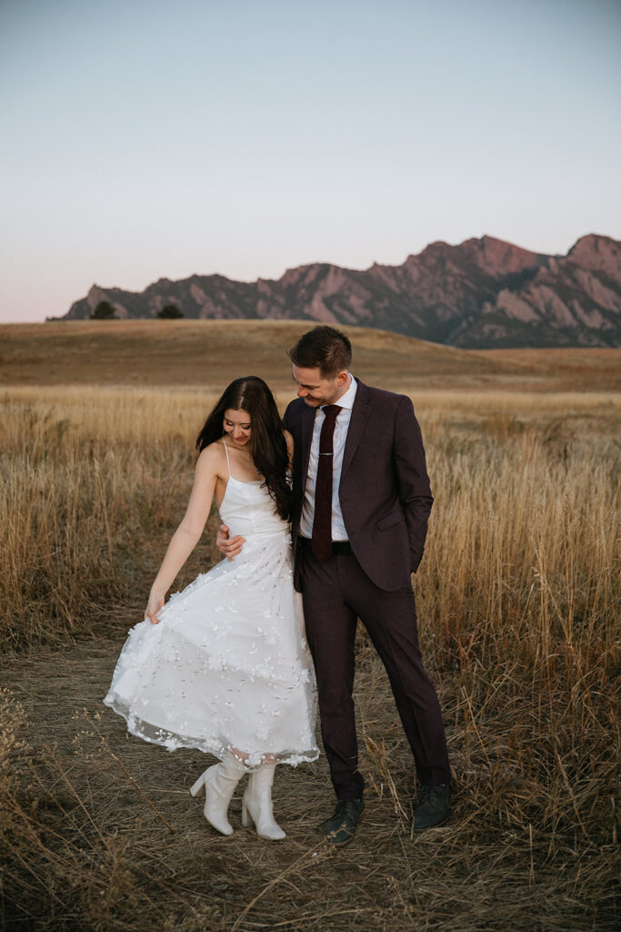 happy couple at their dream elopement in colorado 