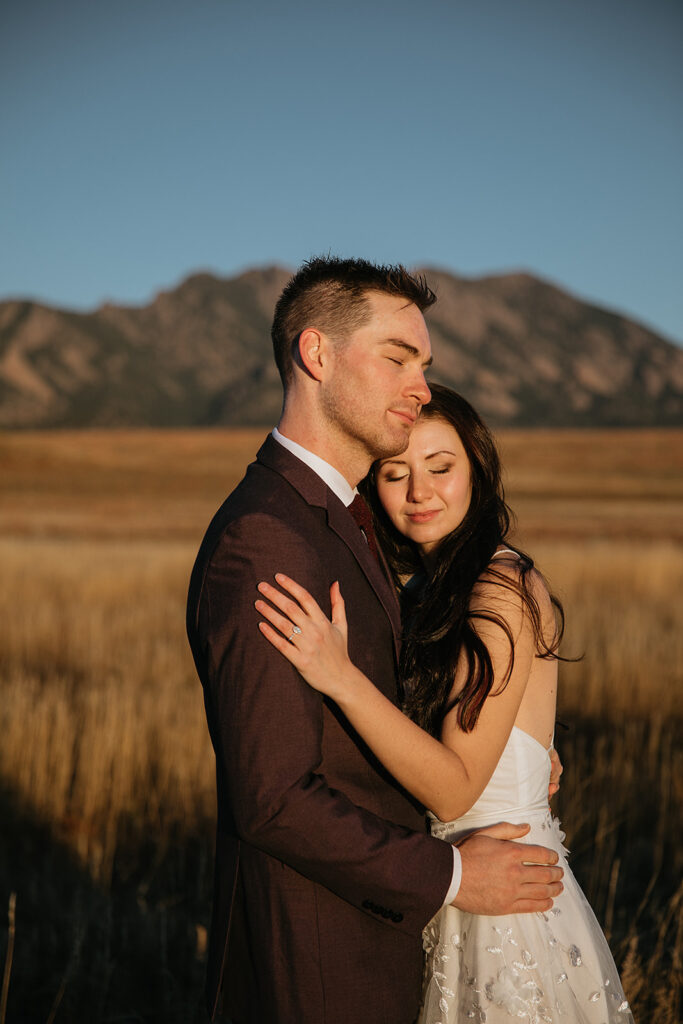 golden hour bridal session