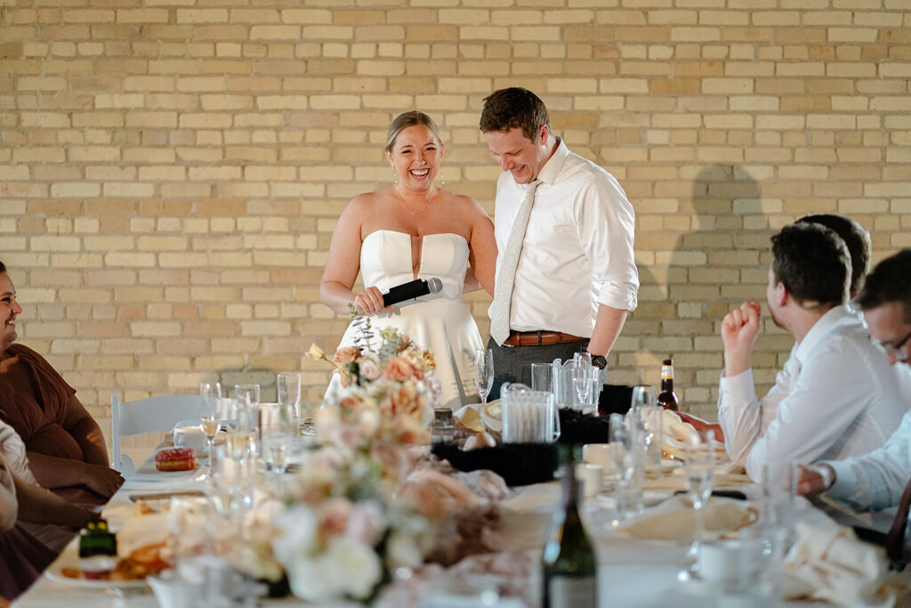 couple at their dream reception party in fargo