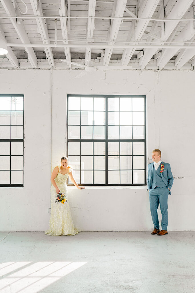 stunning picture of the bride and groom before the ceremony