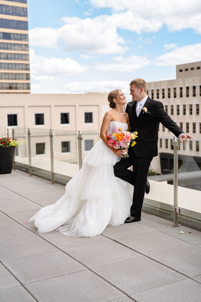 couple looking and smiling at each other