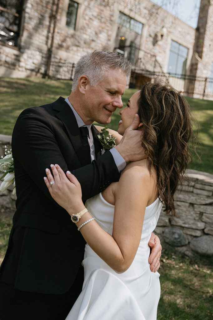 cute couple smiling at each other