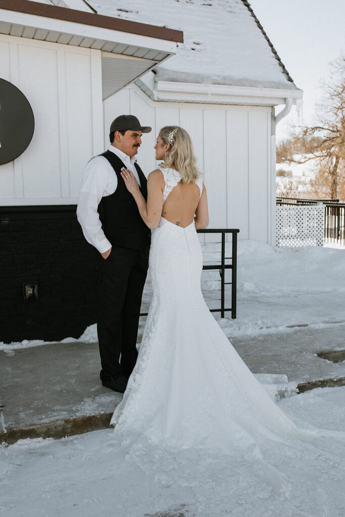 happy couple before their ceremony