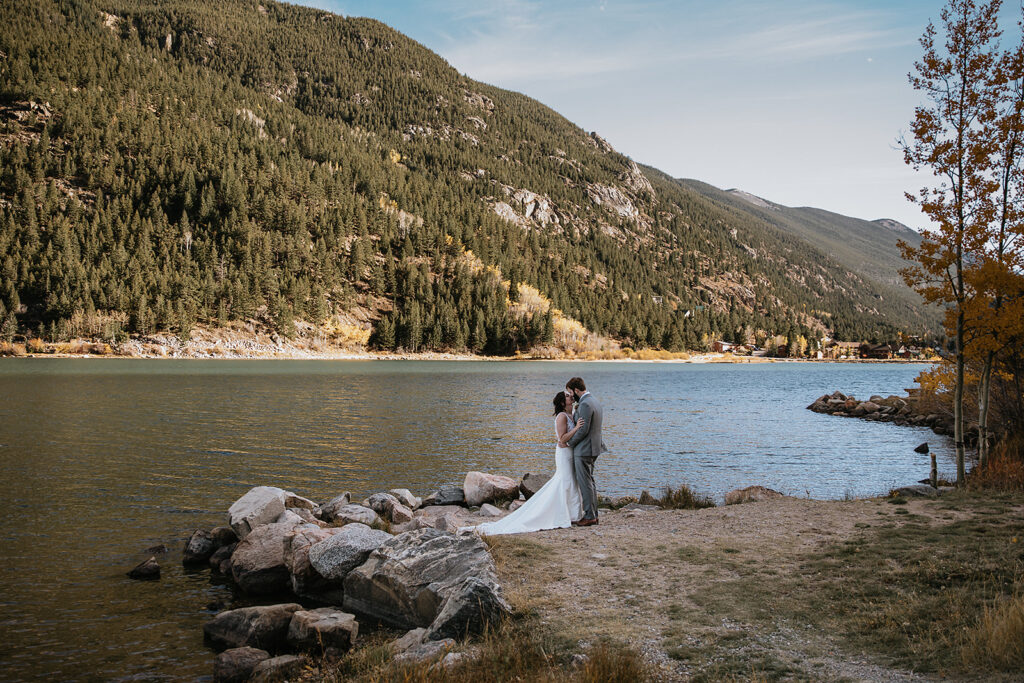 cute picture of the bride and groom at their dream bridal session