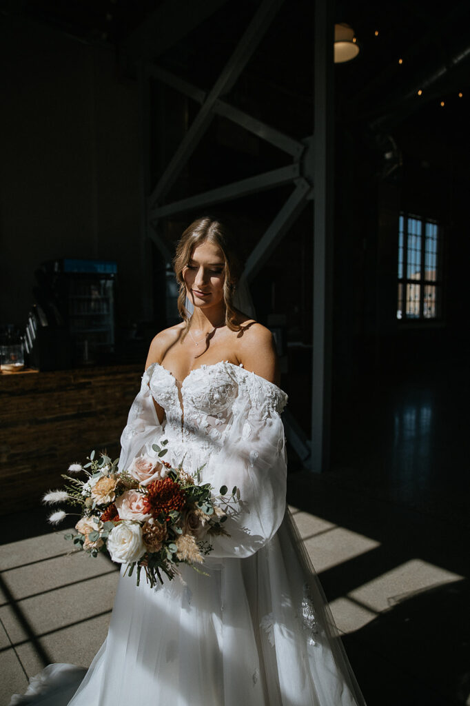 Golden hour portraits of the bride