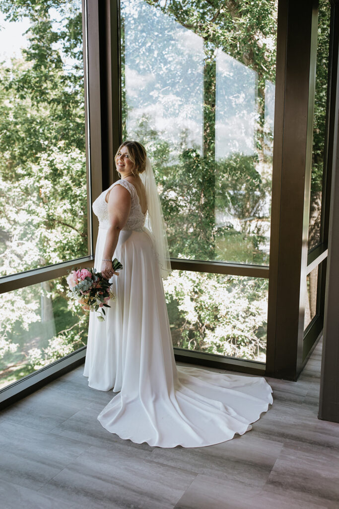 stunning portrait of the bride after her ceremony