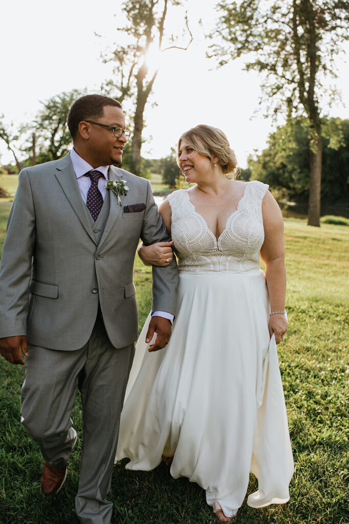 golden hour bridal portraits