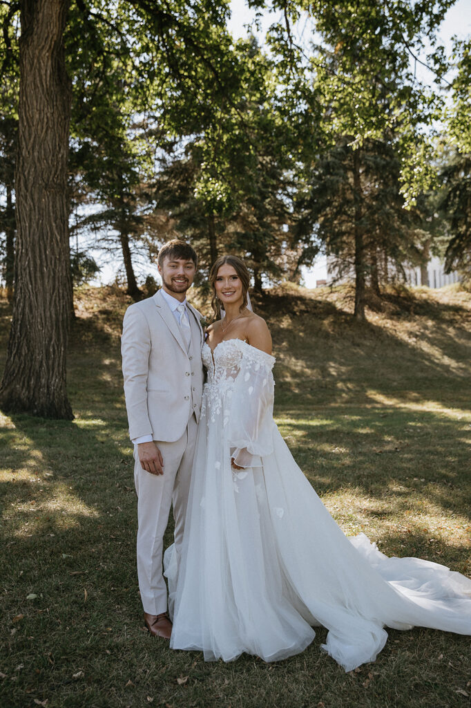bride and groom at their dream bridal portraits