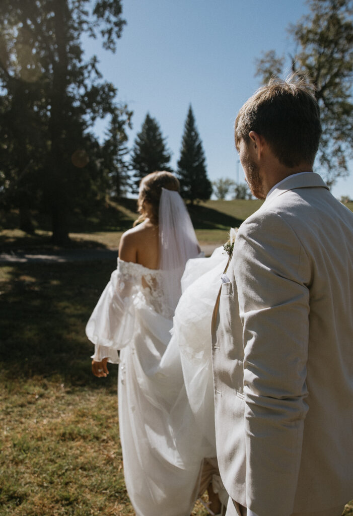 cute couple at their elegant bridal portraits 