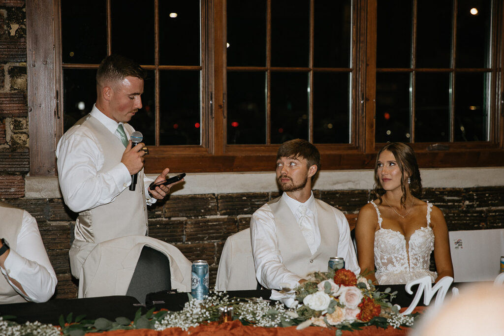 bride and groom at their dream reception 