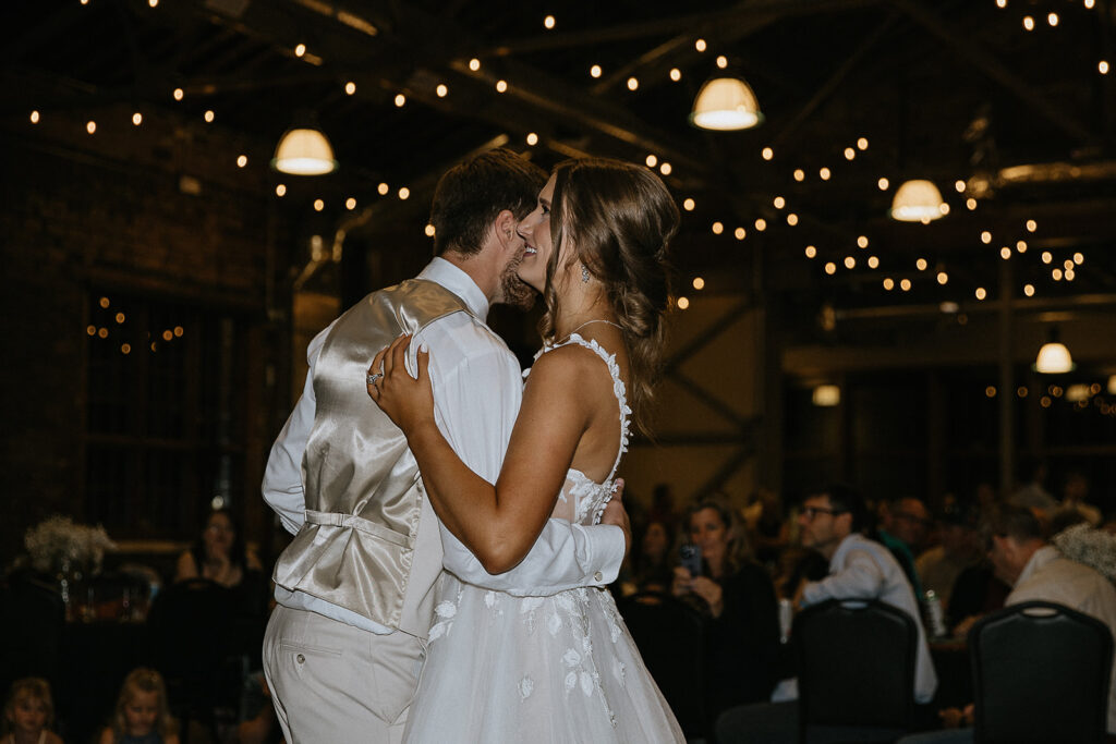 newlyweds at their first dance 