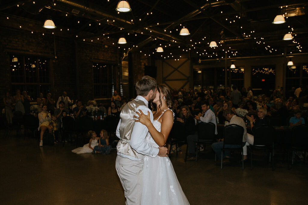 cute couple at their reception party