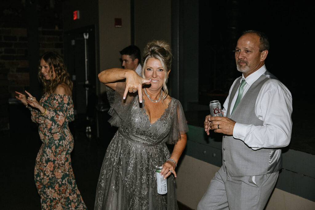 guests dancing at the reception