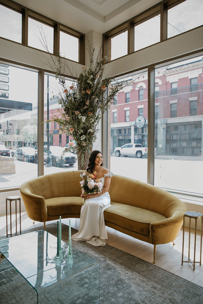 stunning picture of the bride during her bridal portraits  