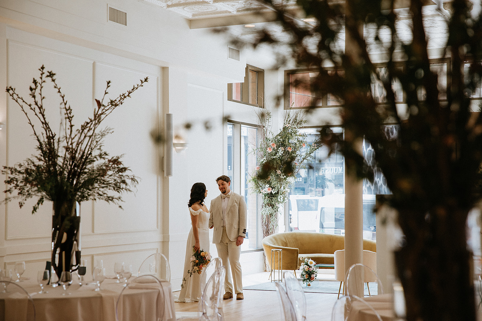 cute couple at their dream timeless wedding day