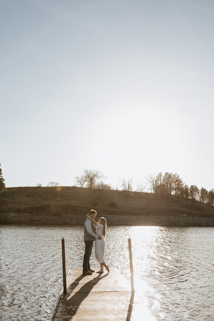 cute couple hugging during their photoshoot