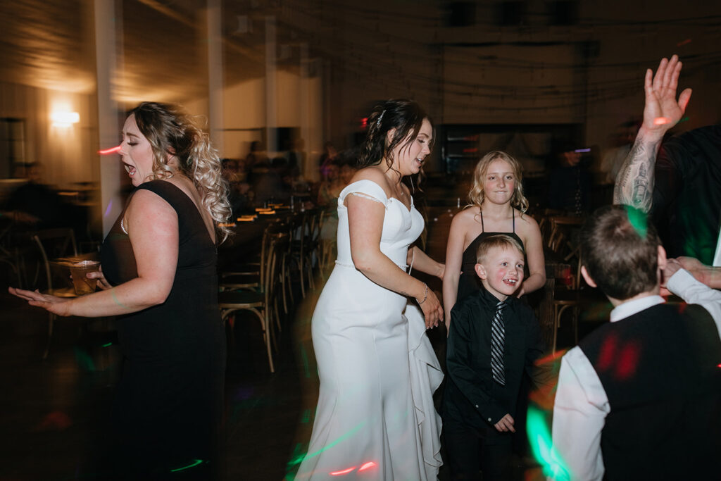guests having the best time at their reception party