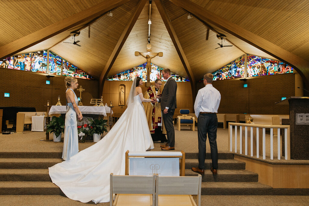 Happy couple at their dream wedding