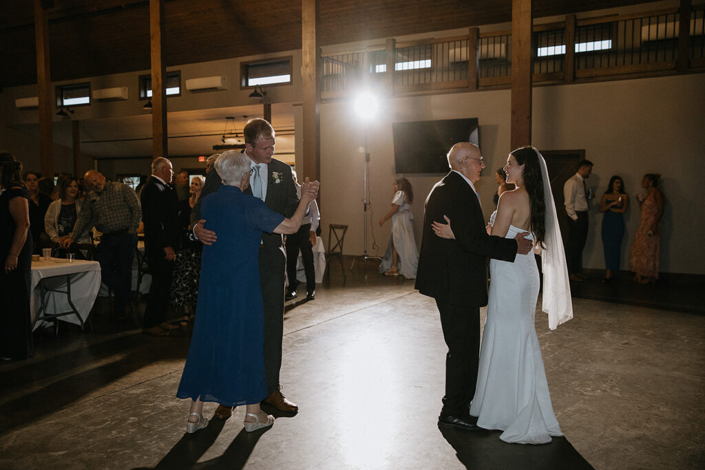 Bride and her dad dancing at the reception party