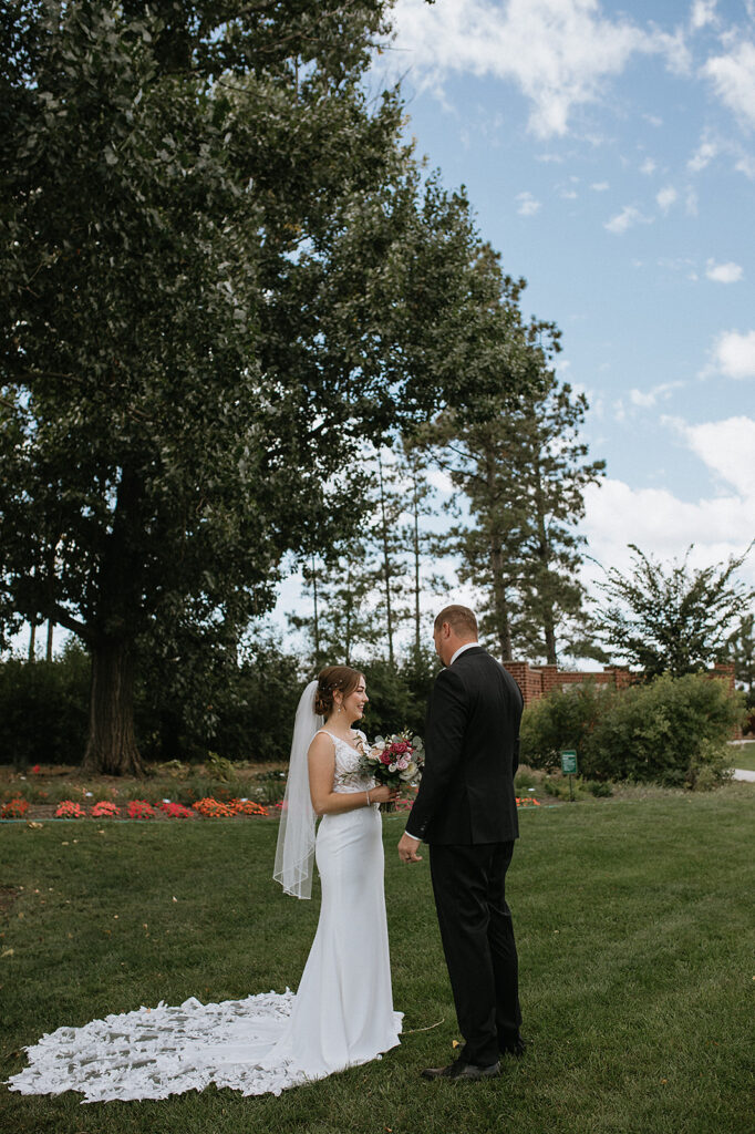 Writing groom, reading their vows