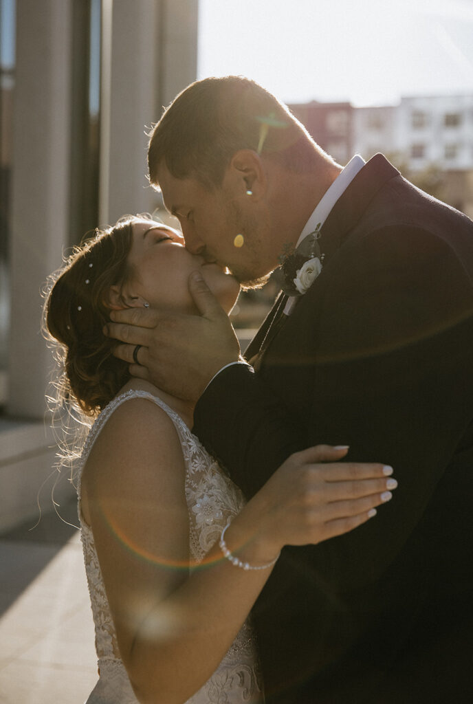Golden hour bridal portraits