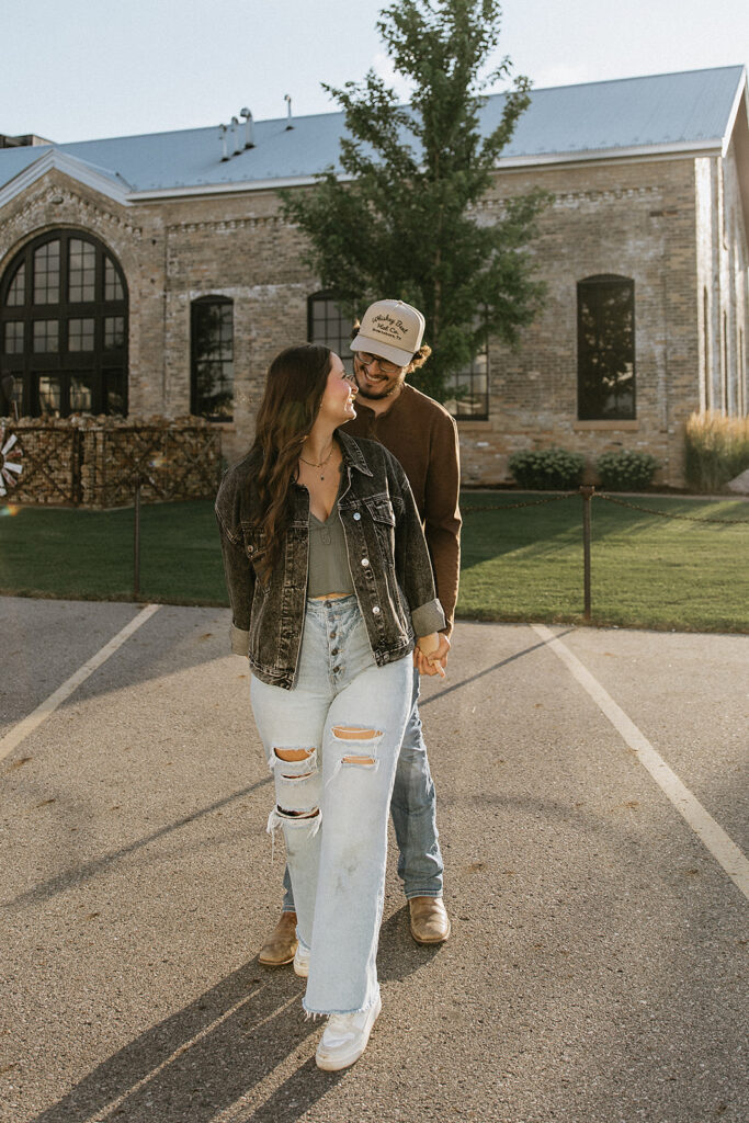 fiance kissing his fiance on the cheek