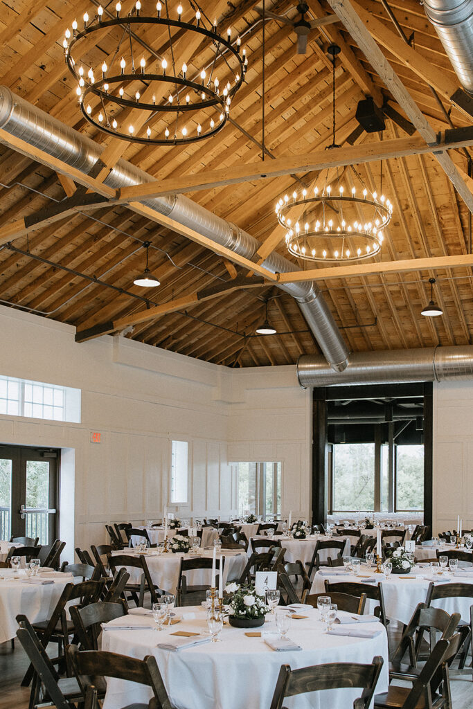 beautiful indoor wedding reception