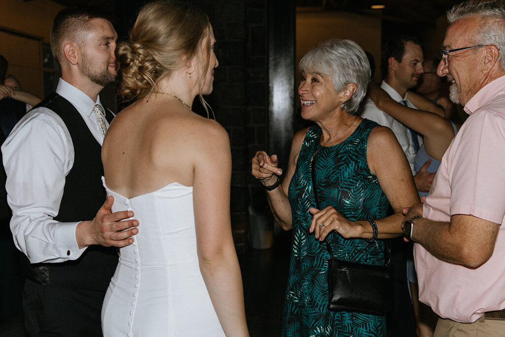 couple having the best time at the reception party