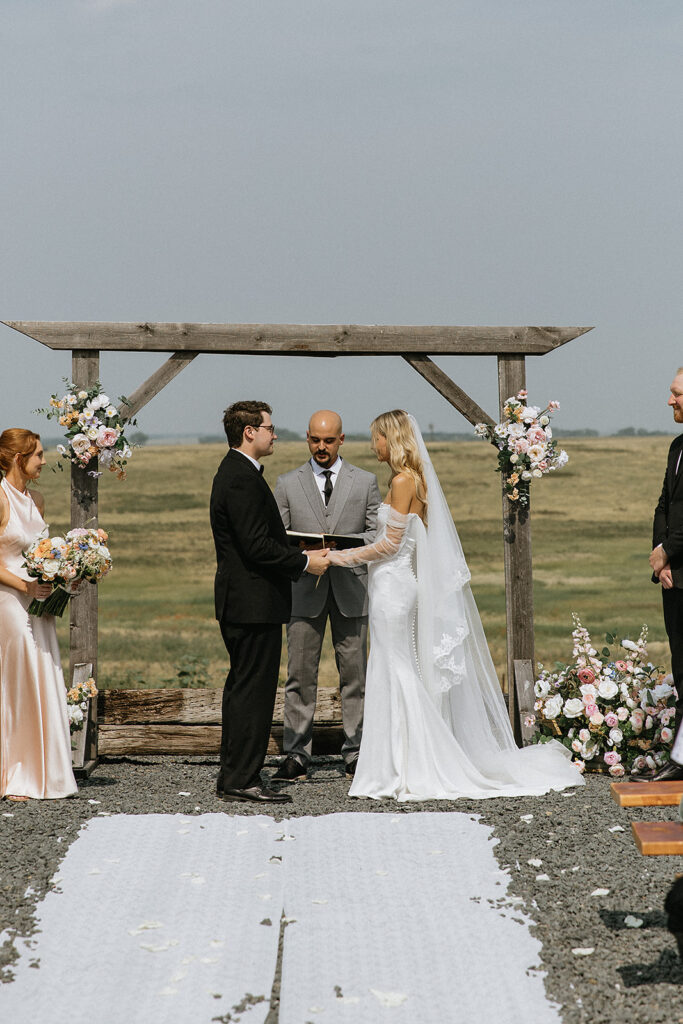 Cute picture of the bride groom at their ceremony