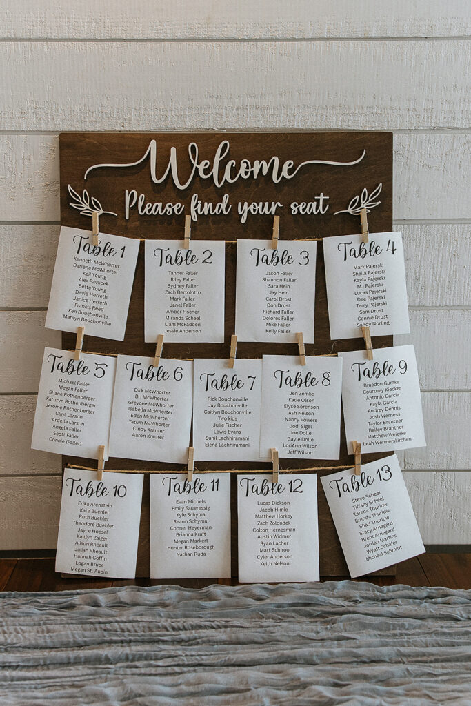 Stunning reception details
