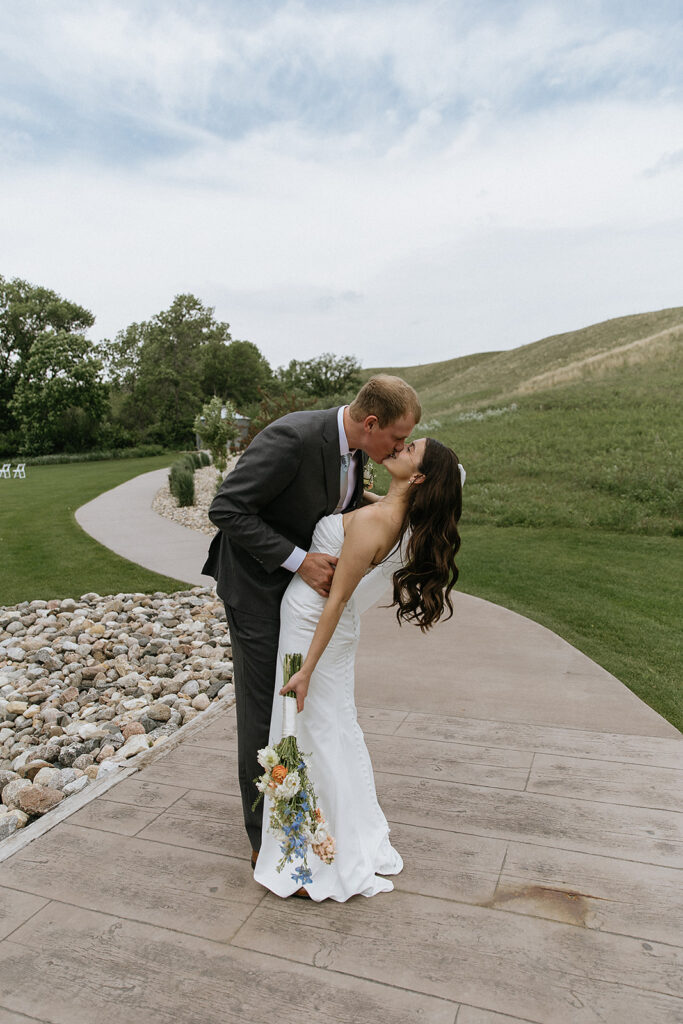 Cute couple at their dream wedding