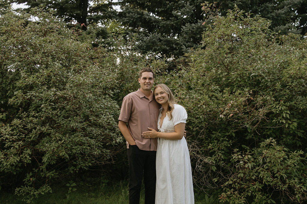 Dreamy Golden Hour Engagement in Fargo at Lions Conservancy Park