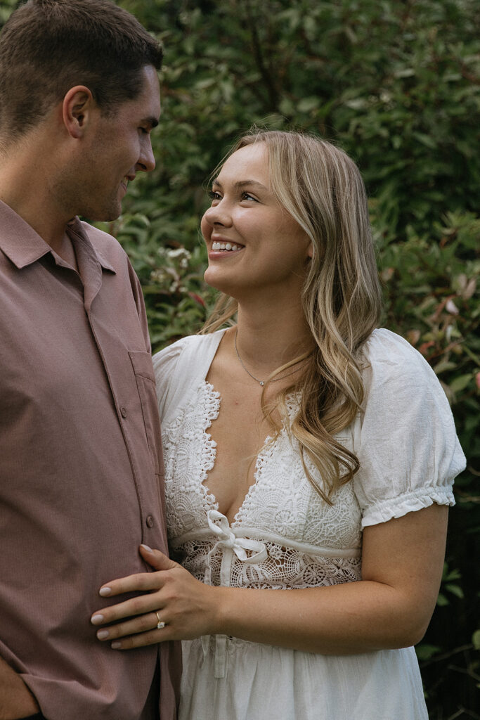 cute picture of the newly engaged couple at their dream photoshoot