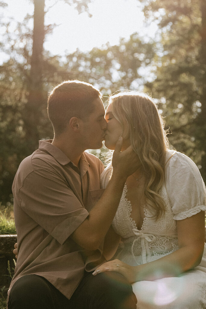 Dreamy Golden Hour Engagement in Fargo at Lions Conservancy Park