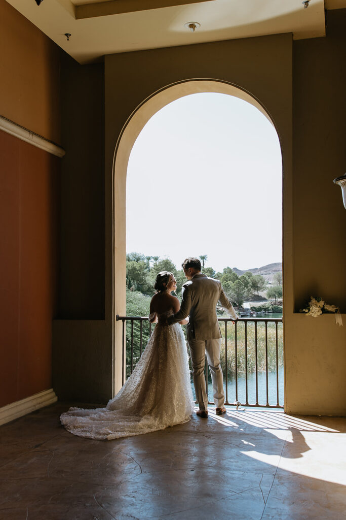 cute picture of the newlyweds at their dream wedding