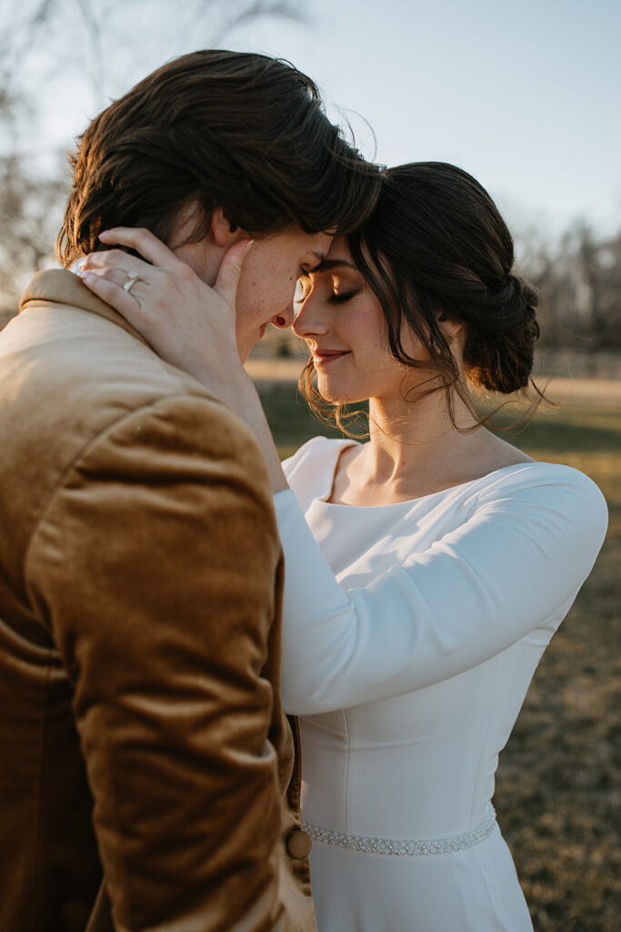 cute couple at their dream bridal session