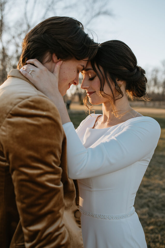 golden hour bridal session