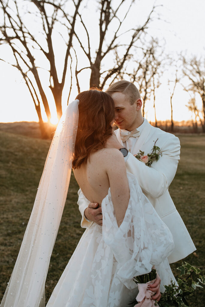 golden hour bridal session