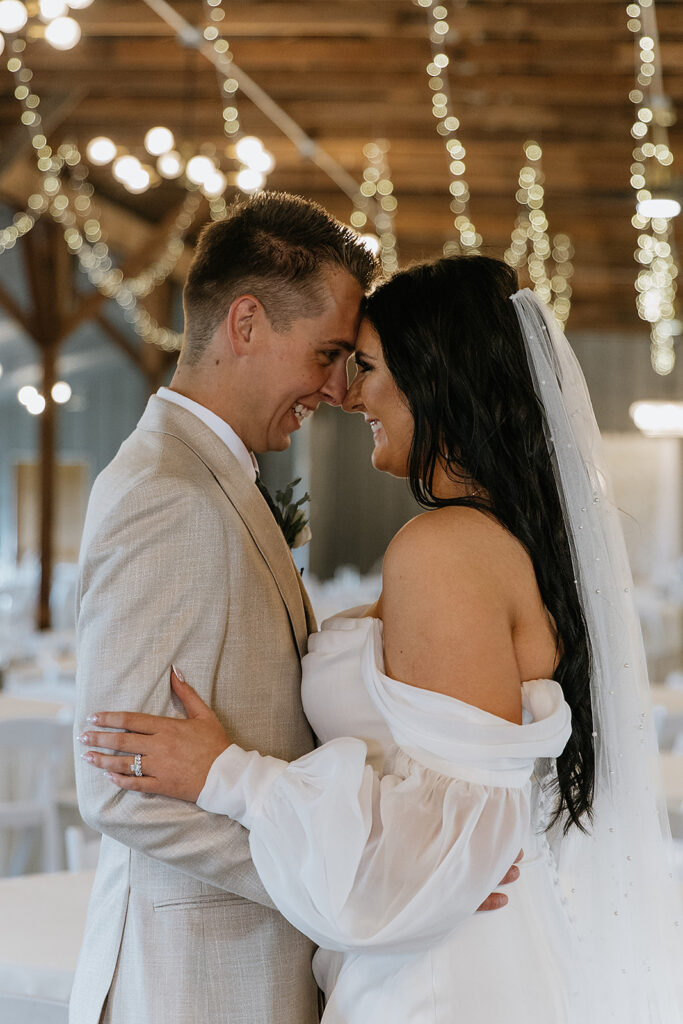 cute picture of the bride and groom before their ceremony