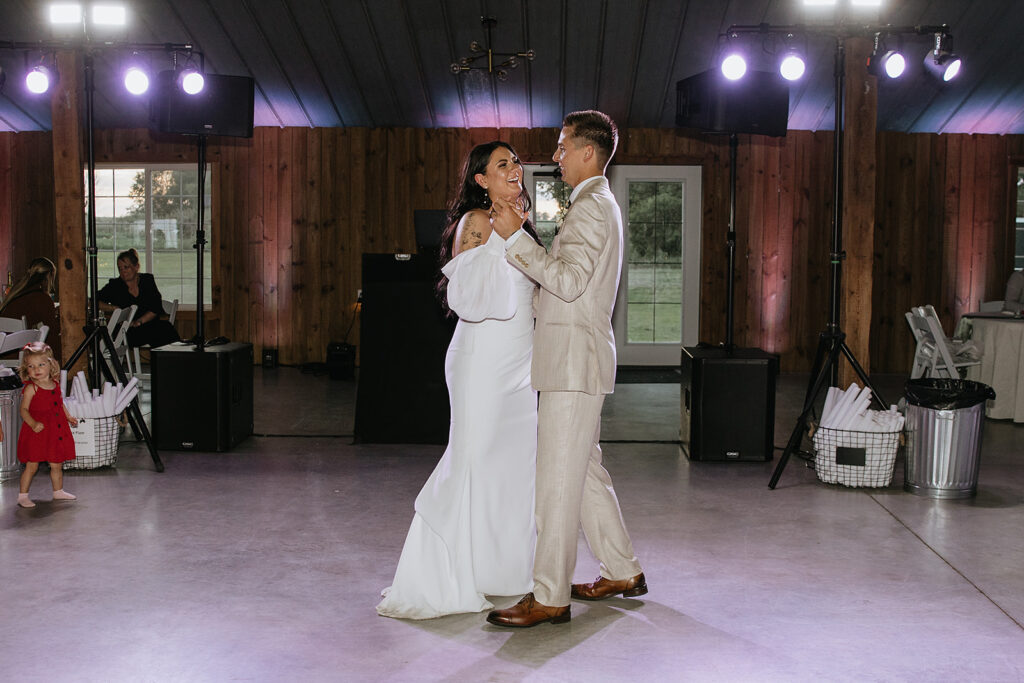 newlyweds at their first dance 