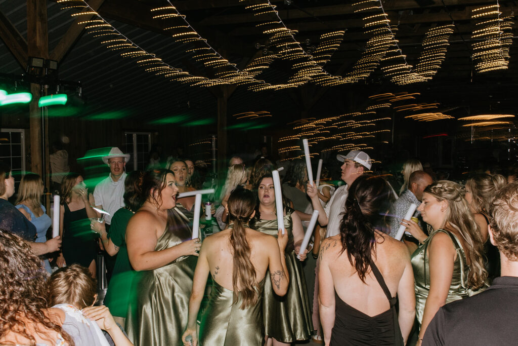 wedding guests at the reception party