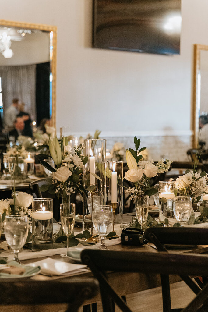 stunning florals at the reception party