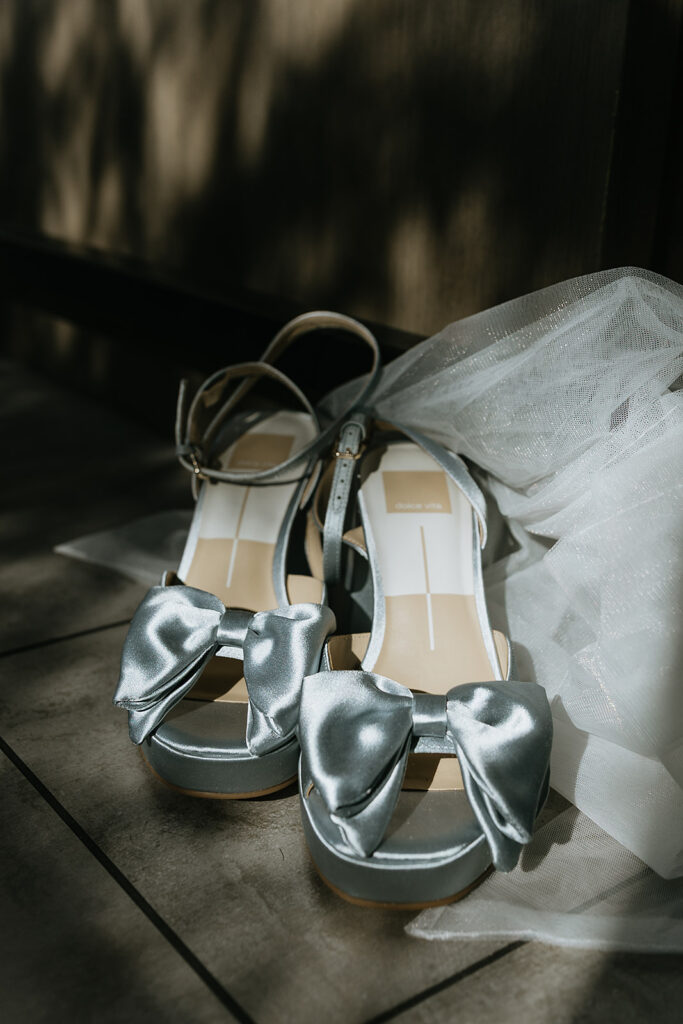 stunning picture of the brides wedding shoes