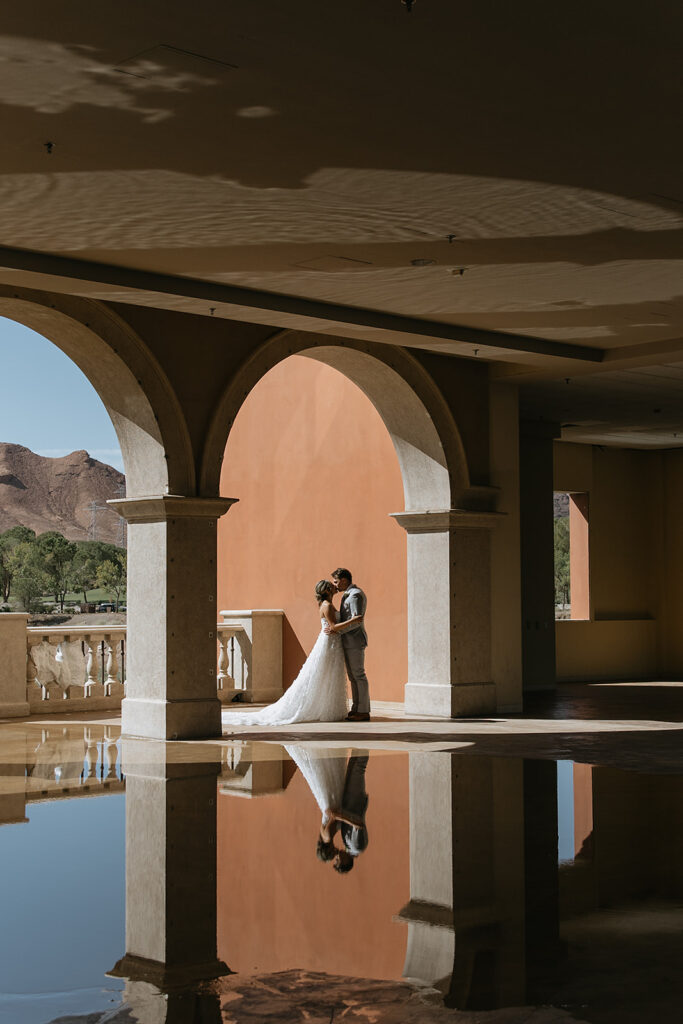 golden hour bridal portraits