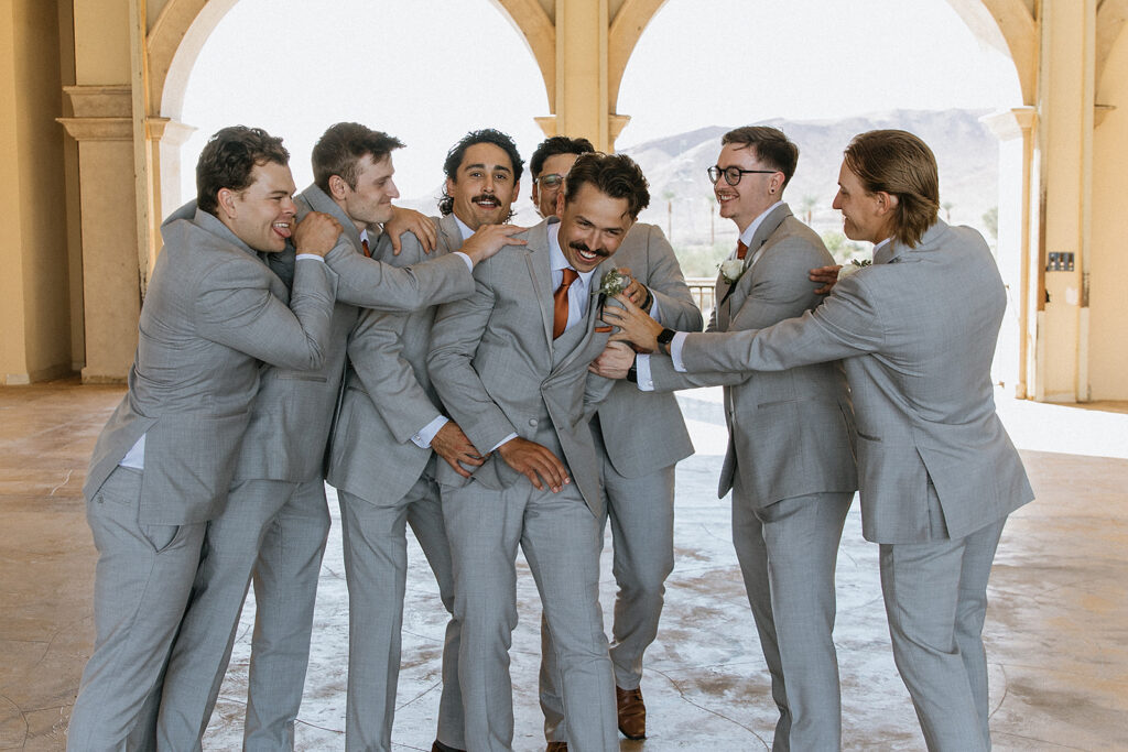 picture of the groom and his friends