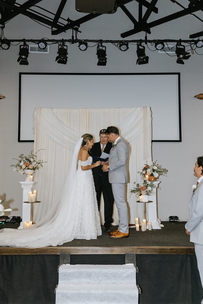 cute picture of the bride and groom