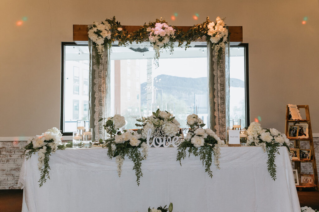 stunning florals at the reception table
