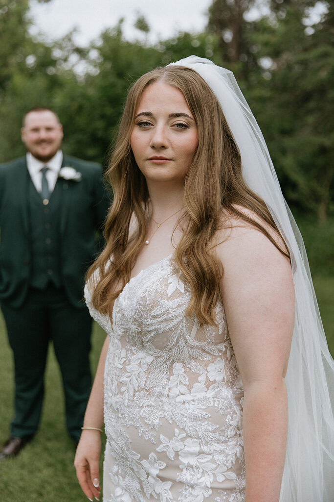 cute picture of the newlyweds at their fargo wedding 